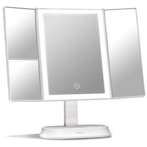 Fancii Large Makeup Mirror with Natural LED Lights, Lighted Trifold Vanity Mirro Fancii Large Makeup Mirror with Natural LED Lights, Lighted Trifold Vanity Mirro