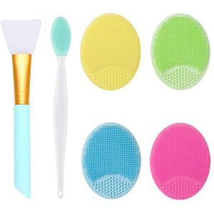 OBSCYON 4 Pcs Manual Silicone Face Scrubber Facial Cleansing Brush,1 Pcs Silicon OBSCYON 4 Pcs Manual Silicone Face Scrubber Facial Cleansing Brush,1 Pcs Silicon
