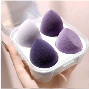 Unbranded (Purple) 4Pcs/Box Dry Wet Makeup Sponge Blender Super Soft Beauty Egg Unbranded (Purple) 4Pcs/Box Dry Wet Makeup Sponge Blender Super Soft Beauty Egg