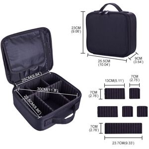 GreenZech (Black) Travel Cosmetic Makeup Bag Wash Organizer Storage Box GreenZech (Black) Travel Cosmetic Makeup Bag Wash Organizer Storage Box