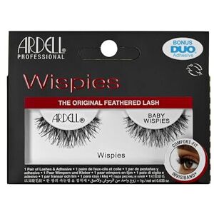 Ardell Baby Wispies False Eyelashes, Duo Adhesive Included, Light Volume, Short Length, Ardell Baby Wispies False Eyelashes, Duo Adhesive Included, Light Volume, Short Length,