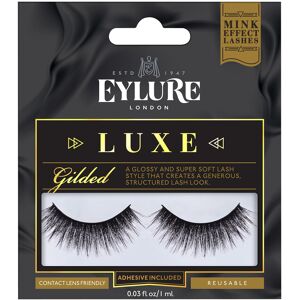 Eylure Faux Mink Eye Lashes, Reusable, Adhesive Included, Gilded, 1 Pair Eylure Faux Mink Eye Lashes, Reusable, Adhesive Included, Gilded, 1 Pair