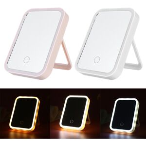 Unbranded Make-up Mirror Rechargeable Light-filled Desktop Folding Portable Mirror LED Mak Unbranded Make-up Mirror Rechargeable Light-filled Desktop Folding Portable Mirror LED Mak