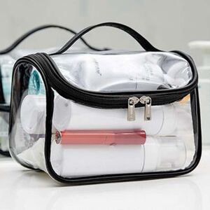 Unbranded (Black) Transparent Toiletry Cosmetic Bag Makeup Travel Organizer for Travel Unbranded (Black) Transparent Toiletry Cosmetic Bag Makeup Travel Organizer for Travel