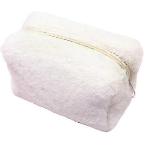 Unbranded (White) Cosmetic Bag Candy Color Plush Square Portable Large Capacity Toiletry B Unbranded (White) Cosmetic Bag Candy Color Plush Square Portable Large Capacity Toiletry B