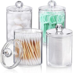 Unbranded (As show, One size) Makeup Organizer Qtips Holder Bathroom Storage Clear Organis Unbranded (As show, One size) Makeup Organizer Qtips Holder Bathroom Storage Clear Organis