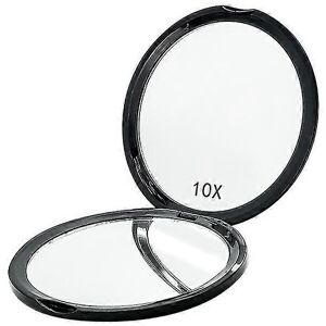 Unbranded 1 Pcs Black 10x Magnification Compact Double Sided Mirror Unbranded 1 Pcs Black 10x Magnification Compact Double Sided Mirror