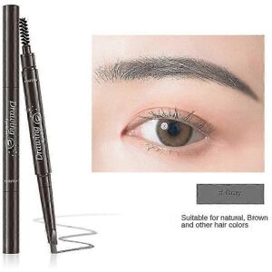 Unbranded (Gray) 3 pcs Eyebrow Pencil & Brush Fine Brow Definition Shaper Double Head Wate Unbranded (Gray) 3 pcs Eyebrow Pencil & Brush Fine Brow Definition Shaper Double Head Wate