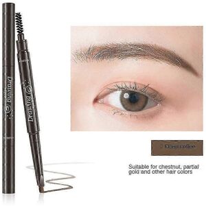 Unbranded (Deep coffee) 3 pcs Eyebrow Pencil & Brush Fine Brow Definition Shaper Double He Unbranded (Deep coffee) 3 pcs Eyebrow Pencil & Brush Fine Brow Definition Shaper Double He