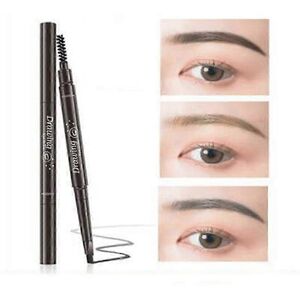 Unbranded (Natural black) 3 pcs Eyebrow Pencil & Brush Fine Brow Definition Shaper Double Unbranded (Natural black) 3 pcs Eyebrow Pencil & Brush Fine Brow Definition Shaper Double