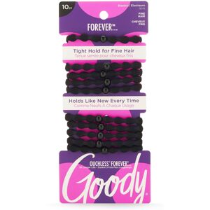 LEKKERS Goody Forever Ouchless Elastic Fine Hair Tie - 10 Count Black - 4MM f LEKKERS Goody Forever Ouchless Elastic Fine Hair Tie - 10 Count Black - 4MM f