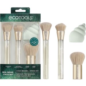 EcoTools Sea Gems Face Makeup Brush & Sponge 4 Piece Set Eco-Friendly Makeup Br EcoTools Sea Gems Face Makeup Brush & Sponge 4 Piece Set Eco-Friendly Makeup Br