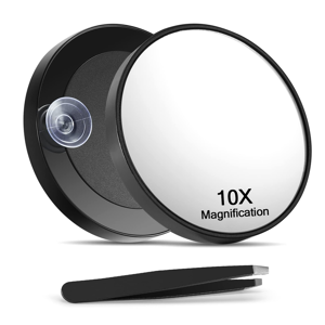 Typecat 10X Magnifying Mirror with Tweezers Magnified Makeup 2 Suction Cups for Grooming Typecat 10X Magnifying Mirror with Tweezers Magnified Makeup 2 Suction Cups for Grooming