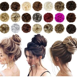 Qunlinta Platinum Blonde Messy Bun Hair Piece - Thick Updo Ponytail Extensions F Qunlinta Platinum Blonde Messy Bun Hair Piece - Thick Updo Ponytail Extensions F