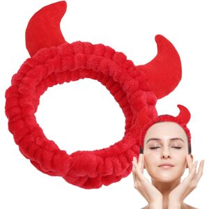 Unbranded (1 count (Pack of 1), red) Spa Facial Headband,Cute Devil Horn Soft Cosmetic Hai Unbranded (1 count (Pack of 1), red) Spa Facial Headband,Cute Devil Horn Soft Cosmetic Hai