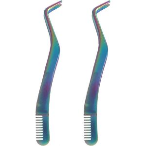 Kricely (As show, One size) 2pcs Eyelash Tweezers Eyelash Applicator Tools Eyelash Exten Kricely (As show, One size) 2pcs Eyelash Tweezers Eyelash Applicator Tools Eyelash Exten