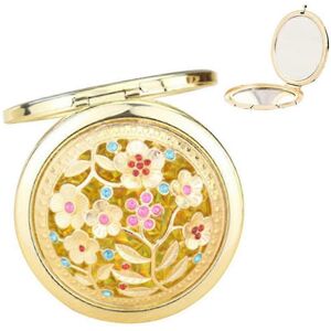 Unbranded Compact Mirror, Round Small Make-up Mirror, Mirror In Retro Print, Foldable Make Unbranded Compact Mirror, Round Small Make-up Mirror, Mirror In Retro Print, Foldable Make
