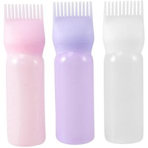 Kricely (As show, One size) 3pcs Hair Dye Bottle Applicator Comb Dispensing with Graduat Kricely (As show, One size) 3pcs Hair Dye Bottle Applicator Comb Dispensing with Graduat