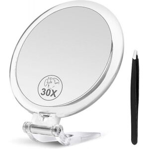 Unbranded 30x Magnifying Mirror, Magnifying Mirror with Stand And Tweezers, Handheld Mirro Unbranded 30x Magnifying Mirror, Magnifying Mirror with Stand And Tweezers, Handheld Mirro
