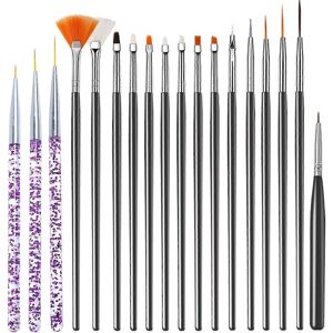Unbranded (As show, One size) Nail Art Brush Set, 15 Pieces Nail Art Brush, 3 Pieces Nail Unbranded (As show, One size) Nail Art Brush Set, 15 Pieces Nail Art Brush, 3 Pieces Nail