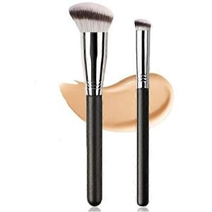 Unbranded (As show, One size) 2pcs Foundation Brush and Concealer Brush, Professional Flui Unbranded (As show, One size) 2pcs Foundation Brush and Concealer Brush, Professional Flui