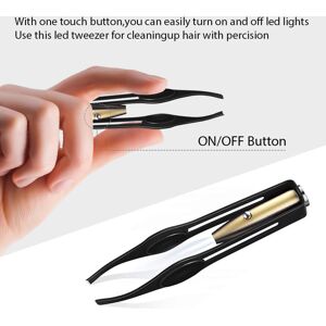 Unbranded LED Lighted 4 Pcs Stainless Steel Tweezers for Eyelash Eyebrow & Hair Removal Unbranded LED Lighted 4 Pcs Stainless Steel Tweezers for Eyelash Eyebrow & Hair Removal