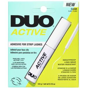 DUO Active Clear Lash Glue - Brush-On Lash Adhesive for Strip Lashes Quick-Dry W DUO Active Clear Lash Glue - Brush-On Lash Adhesive for Strip Lashes Quick-Dry W
