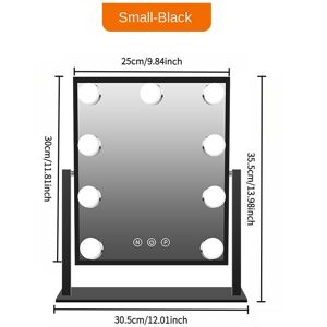 Unbranded (Black 9 lights) Makeup mirror with light, Hollywood makeup mirror, with 3 color Unbranded (Black 9 lights) Makeup mirror with light, Hollywood makeup mirror, with 3 color