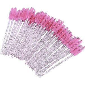 Unbranded 100 Pcs Disposable Crystal Eye Brushes, Pink Mascara Wands, Mascara Brushes and Unbranded 100 Pcs Disposable Crystal Eye Brushes, Pink Mascara Wands, Mascara Brushes and
