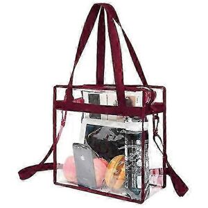 Unbranded Large Transparent Toiletry Bag Wine Red, PVC Cosmetic Storage, Waterproof Travel Unbranded Large Transparent Toiletry Bag Wine Red, PVC Cosmetic Storage, Waterproof Travel