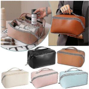 Unbranded Large Makeup Bag Sunset Powder, Travel Cosmetic Bag with Brush Compartments, Mak Unbranded Large Makeup Bag Sunset Powder, Travel Cosmetic Bag with Brush Compartments, Mak