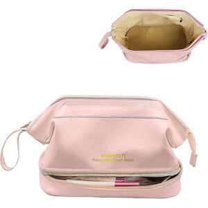 Unbranded Large Makeup Bag Pink, Double Layer Cosmetic Bag, Waterproof Travel Toiletry Bag Unbranded Large Makeup Bag Pink, Double Layer Cosmetic Bag, Waterproof Travel Toiletry Bag