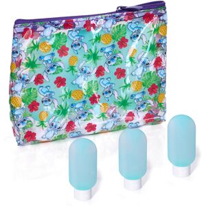 Disney Stitch Travel Bag and Bottle Set Official License Clear Toiletry Bag with Disney Stitch Travel Bag and Bottle Set Official License Clear Toiletry Bag with