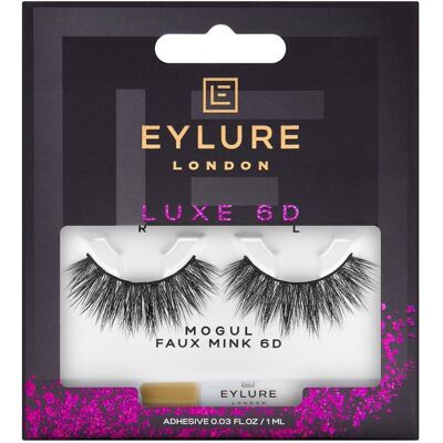 Eylure Luxe 6D Strip Lashes - Mogul - Faux Mink Long False Eyelashes with Glue Eylure Luxe 6D Strip Lashes - Mogul - Faux Mink Long False Eyelashes with Glue