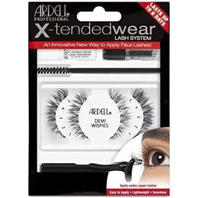Ardell X-Tended Wear Lash System Demi Wispies - Natural, Long-lasting, Complete Kit Ardell X-Tended Wear Lash System Demi Wispies - Natural, Long-lasting, Complete Kit