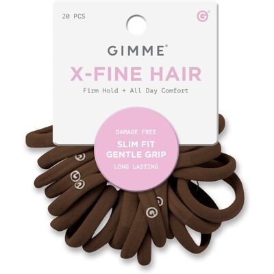 Gimme Beauty X-Fine Hair Bands - Slim-Fit Elastic Ties for Extra Fine Hair - No- Gimme Beauty X-Fine Hair Bands - Slim-Fit Elastic Ties for Extra Fine Hair - No-