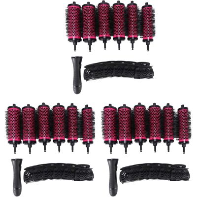 Unbranded 18Pcs 3 Sizes Detachable Handle Hair Roller Brush with Positioning Clips Aluminu Unbranded 18Pcs 3 Sizes Detachable Handle Hair Roller Brush with Positioning Clips Aluminu
