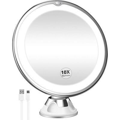 Unbranded Advanced Lighted 10X Magnifying Mirror, Portable and Rechargeable for Flawless M Unbranded Advanced Lighted 10X Magnifying Mirror, Portable and Rechargeable for Flawless M