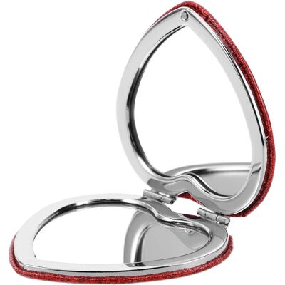HKHBJS Portable Heart-Shaped Folding Makeup Mirror for Teens Double-Sided Mini Compact HKHBJS Portable Heart-Shaped Folding Makeup Mirror for Teens Double-Sided Mini Compact