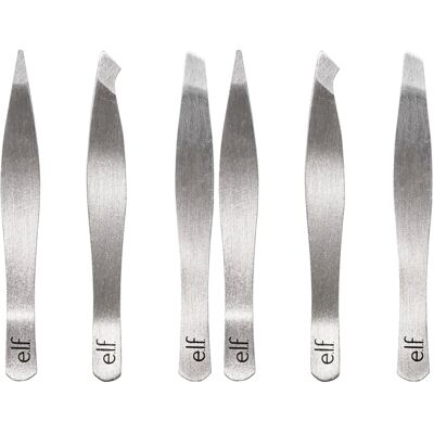 e.l.f. Tweezer Trio Kit, Three Mini Eyebrow Tweezers For Shaping, Defining & Gro e.l.f. Tweezer Trio Kit, Three Mini Eyebrow Tweezers For Shaping, Defining & Gro