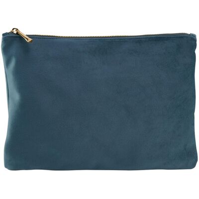 Bagbase Velvet Cosmetic Case Blue Topaz - Cosmetic Case Bagbase Velvet Cosmetic Case Blue Topaz - Cosmetic Case