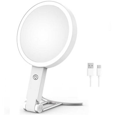 Unbranded 30X Magnifying Makeup Mirros 3 Color Lights Magnifying Handheld Mirror for Detai Unbranded 30X Magnifying Makeup Mirros 3 Color Lights Magnifying Handheld Mirror for Detai