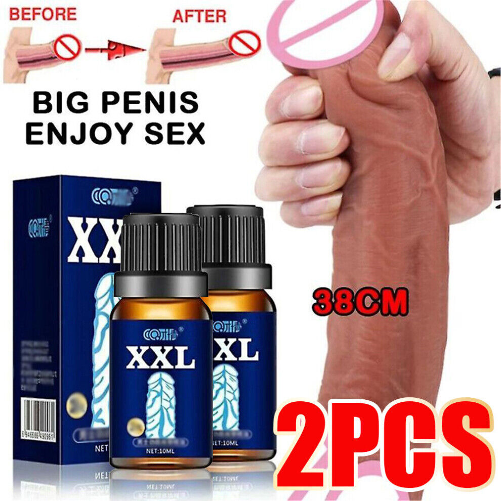 Unbranded (2 Pcs) 10ML Penis Thickening Growth Oil Man Biggest Cock Enlargement Liquid Ere