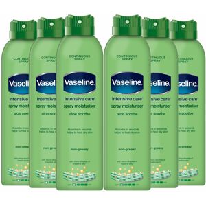Vaseline Intensive Care Spray Moisturizer, Aloe Soothe, 6 Pack, 190ml Vaseline Intensive Care Spray Moisturizer, Aloe Soothe, 6 Pack, 190ml