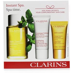 Clarins Spa At Home Set: Tonic Body Treatment Oil 100ml+ Exfoliating Body Scrub 30ml+ So Clarins Spa At Home Set: Tonic Body Treatment Oil 100ml+ Exfoliating Body Scrub 30ml+ So