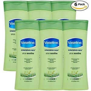 Vaseline Intensive Care Body Lotion, Aloe Soothe, Pack of 6, (13.53 Oz / 400ml E Vaseline Intensive Care Body Lotion, Aloe Soothe, Pack of 6, (13.53 Oz / 400ml E