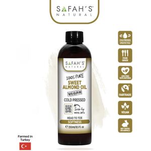 Safah's Natural Cold Pressed 100% Pure Sweet almond oil 250 ml Safah's Natural Cold Pressed 100% Pure Sweet almond oil 250 ml