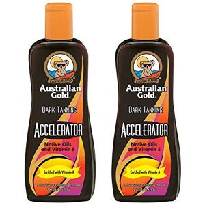 Australian Gold Dark Tanning Accelerator lotion 250ml X 2 BOTTLES Australian Gold Dark Tanning Accelerator lotion 250ml X 2 BOTTLES