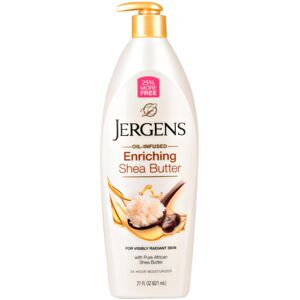 Jergens Enriching Shea Butter Oil-Infused Moisturizer, 21 oz - Hydrating, lumino Jergens Enriching Shea Butter Oil-Infused Moisturizer, 21 oz - Hydrating, lumino