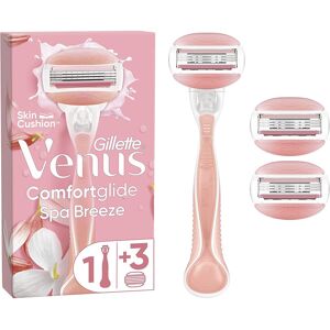 Gillette Venus ComfortGlide Spa Breeze Women's Razor + 3 Razor Blade Refills, 2 Gillette Venus ComfortGlide Spa Breeze Women's Razor + 3 Razor Blade Refills, 2